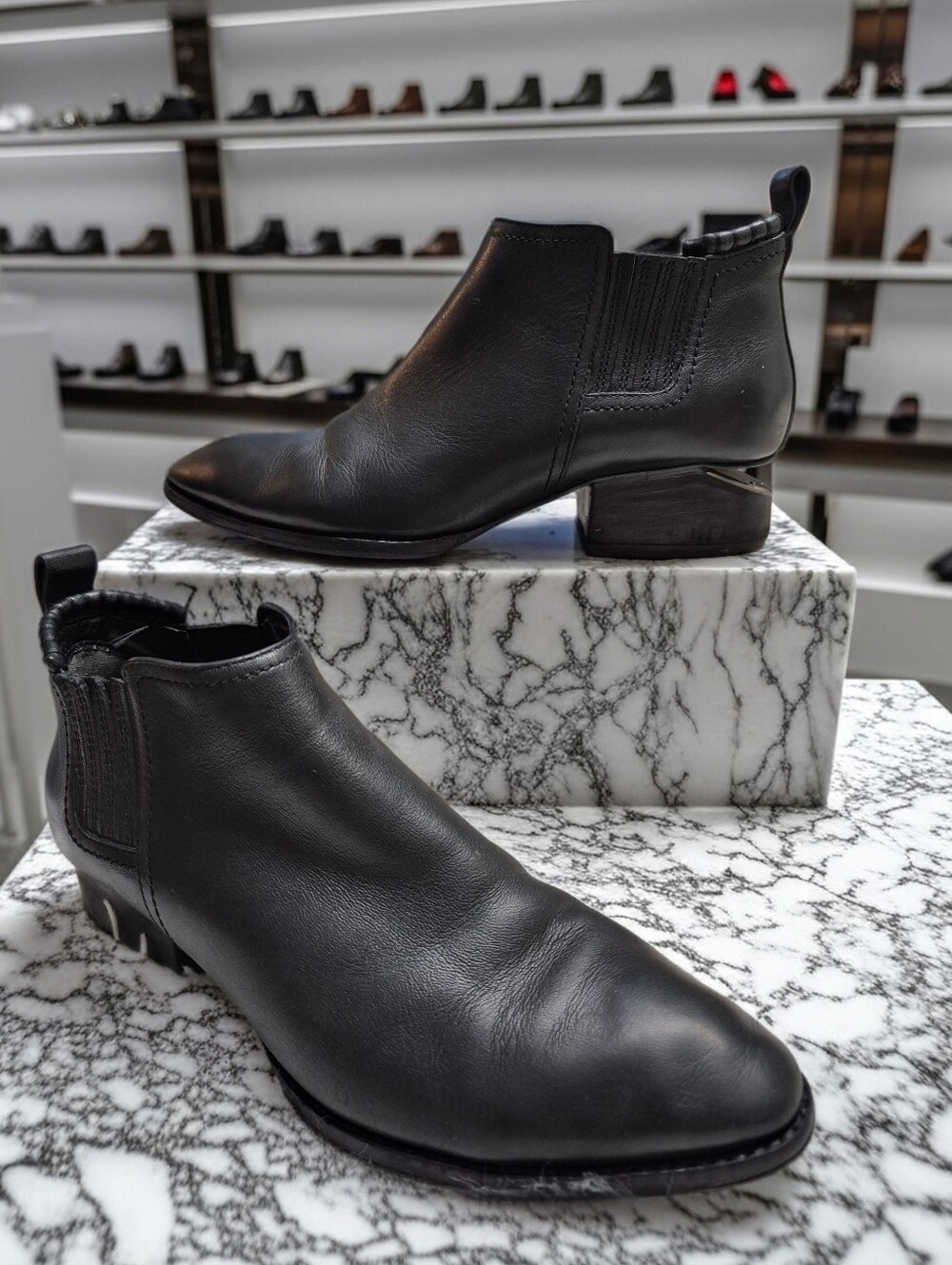 ALEXANDER WANG ICON KORI LEATHER ANKLE BOOTS WOMEN'S SZ EU 40 USA 10